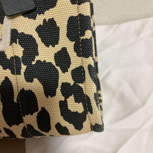 Black ItemCoach Leopard Varsity Cargo Tote - Picture 5 of 6